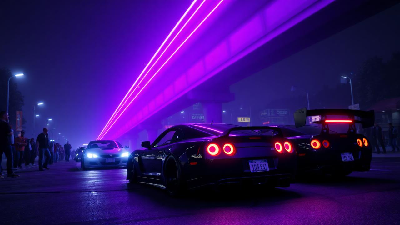 Underpass car meet takeover