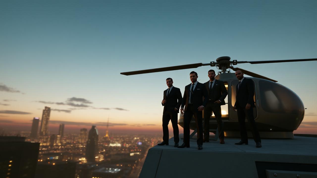 Rooftop extraction at dawn